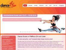Tablet Screenshot of dance4fun.ch